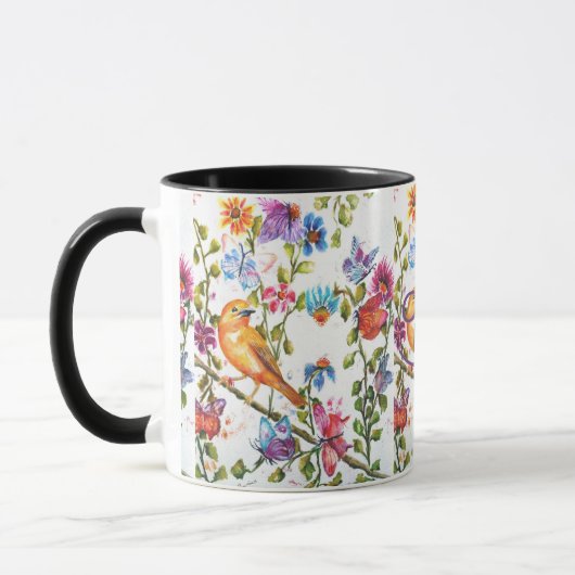 GELBGEBURTE WASSERFARBE BLUME TASSE (Links)