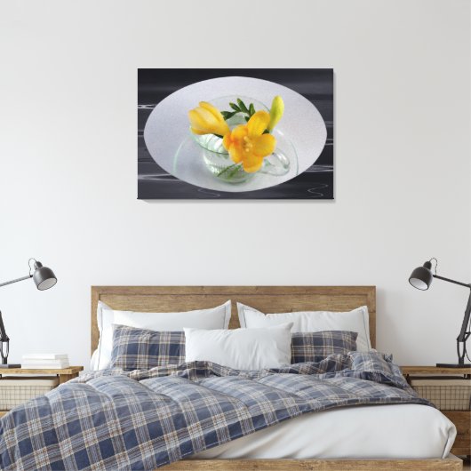 Gelbgefrierknospen Leinwanddruck (Insitu (Schlafzimmer))
