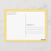 Gelbgelb hier kommt die Son Baby Dusche Postkarte (Rückseite)