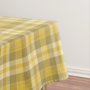 Gelbgelb Kariert Tischdecke