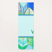 Gelbgelb Niedlich Modernes Boho Monogramm Yogamatte (Rückseite)