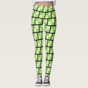 Gelbgelb und orange Abstrakte Formen Leggings