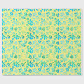 Gelbgelbe, blaue grüne Wasserfarbe Geschenkpapier (Flach)