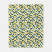 Gelbgelbe Lemon Gemustert Fleecedecke (Vorderseite)