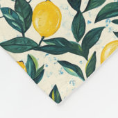 Gelbgelbe Lemon Gemustert Fleecedecke (Ecke)