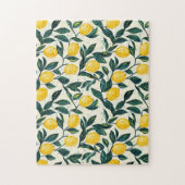Gelbgelbe Lemon Gemustert Puzzle (Vertikal)