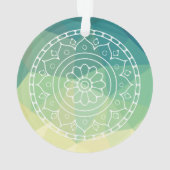 Gelbgelbe Mandala Inspiration Harmonie Blume Ornament (Rückseite)