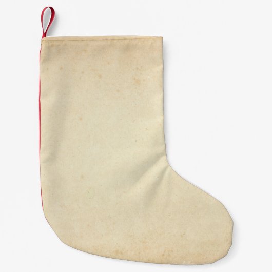 Gelbgelbe Papiertextur Kleiner Weihnachtsstrumpf (Vorderseite)