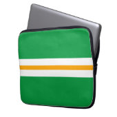 Gelbgelbe Streifen auf hellgrünen Streifen Laptopschutzhülle (Vorderseite Links)