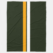 Gelbgelbe Streifen in schmalen Streifen auf Waldgr Fleecedecke (Vorderseite)