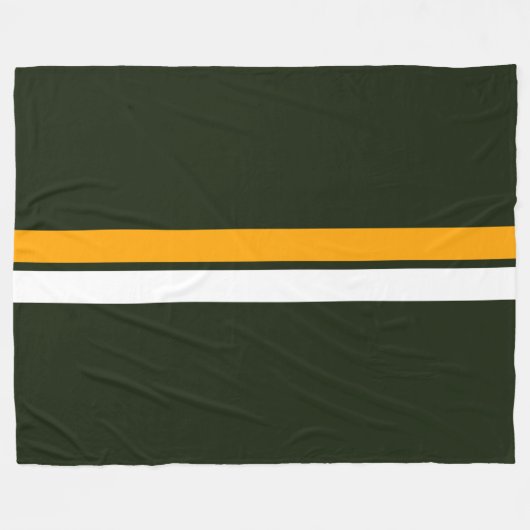 Gelbgelbe Streifen in schmalen Streifen auf Waldgr Fleecedecke (Vorderseite (Horizontal))