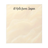 Gelbgelber Abstrakter Hintergrund Notizblock (Vorderseite)