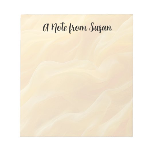 Gelbgelber Abstrakter Hintergrund Notizblock (Vorderseite)