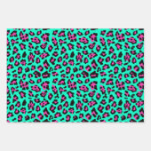 Gelbgelber Aquamariner Leopard Geschenkpapier Set (Vorderseite 3)