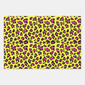Gelbgelber Aquamariner Leopard Geschenkpapier Set (Vorderseite 2)