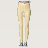Gelbgelber Crosshatch Leggings (Vorderseite)
