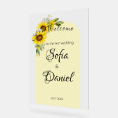 Gelbgelber Gelbbogen mit Sonnenblumen Wildblume Acrylschild (Winkel)