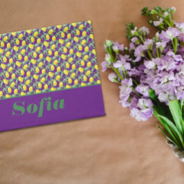 Gelbgelber individuelle Name Geschirrtuch