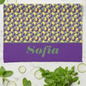 Gelbgelber individuelle Name Geschirrtuch (Gefaltet)