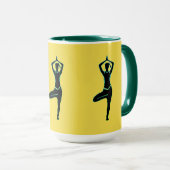 Gelbgelber Yoga Tasse (VorderseiteRechts)