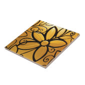 Gelbgelbes Blumendesign Fliese (Seite)