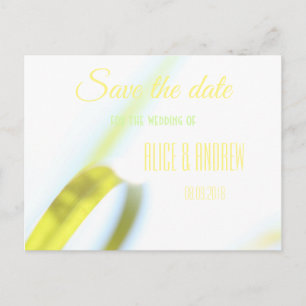 Gelbgelbes weiches Leaf Save the Date Postkarte