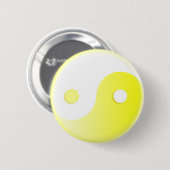 Gelbgelbes Yin/Yang-Symbol Button (Vorne & Hinten)