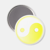 Gelbgelbes Yin/Yang-Symbol Magnet (Vorderseite/Rückseite)