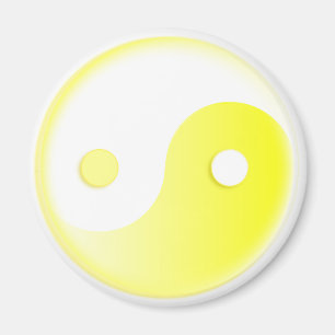Gelbgelbes Yin/Yang-Symbol Magnet