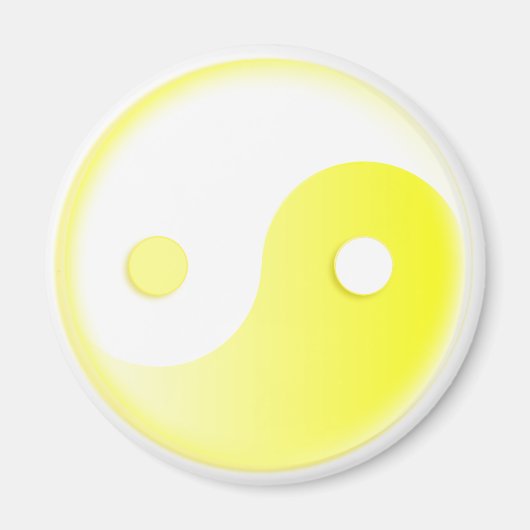 Gelbgelbes Yin/Yang-Symbol Magnet (Vorne)