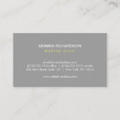 Gelbgestrichene Schmetterlingslogos auf Grau Visitenkarte (Rückseite)