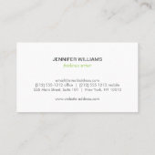 Gelbgestrichene Schmetterlingslogos auf Weiß Visitenkarte (Rückseite)