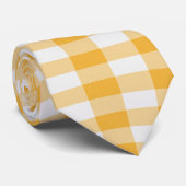 Gelbgingham-70er Krawatte (Gerollt)