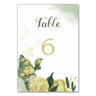 Gelbgold-Blume botanisch Tischnummer