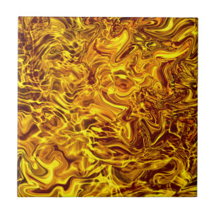 Gelbgold-Design Fliese