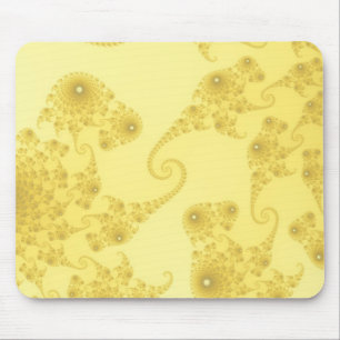 Gelbgold-Seepferd-Herde-Mauspad Mousepad