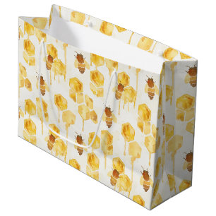 Gelbgoldene Honigbienen-Baby-Party Große Geschenktüte