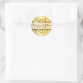 Gelbgoldfarbene Save the Date Aufkleber (Tasche)