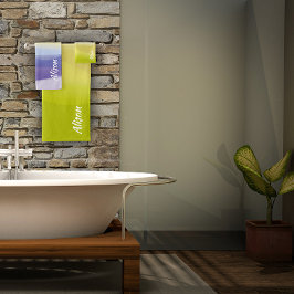 Gelbgradientenlavene abstrakter Name Badhandtuch Set