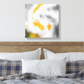 Gelbgrau-orange-grün-schwarz abstrakt pic leinwanddruck (Insitu (Schlafzimmer))
