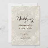 Gelbgrau, Vintag vergoldet, Einladung (Vorderseite)