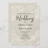 Gelbgrau, Vintag vergoldet, Einladung (Vorne/Hinten)