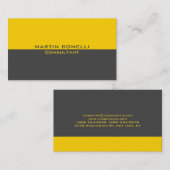 Gelbgraue Besonderheit Schlicht sauber Visitenkarte (Vorne/Hinten)