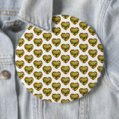 Gelbgraue Herzmuster-Ziegel Button (Beispiel)