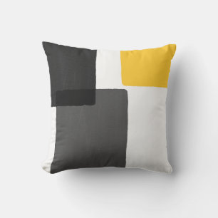 Gelbgraue Schwarz-weiß Moderne Minimalistisch Kissen