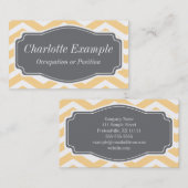 Gelbgraue Zickzack Persönliche Visitenkarte (Vorne/Hinten)