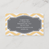 Gelbgraue Zickzack Persönliche Visitenkarte (Rückseite)