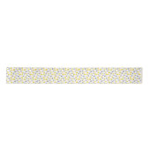 Gelbgraues Blume-Muster Satinband (Vorderseite)