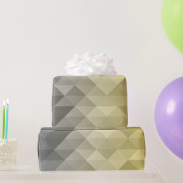 Gelbgraues Cooles Ombre Geometrisches Muster Geschenkpapier