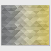 Gelbgraues Cooles Ombre Geometrisches Muster Geschenkpapier (Flach)